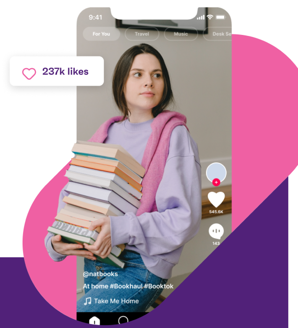 mobile-UI-tiktok-girl-holding-books